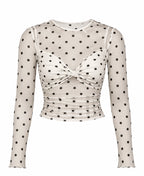 Polka Top Blanco